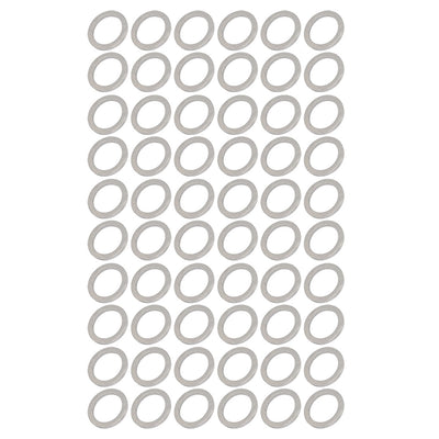 Harfington 13mmx18mmx1.5mm Engine Oil Drain Plug Crush Gasket Aluminum Flat Washer Seals 60pcs