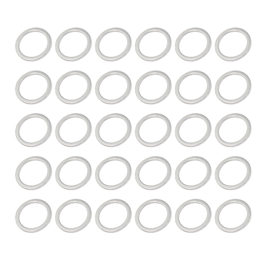 Harfington 17mmx22mmx1.5mm Engine Oil Drain Plug Crush Gasket Aluminum Flat Washer Seals 30pcs