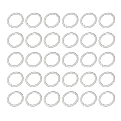 Harfington 17mmx22mmx1.5mm Engine Oil Drain Plug Crush Gasket Aluminum Flat Washer Seals 30pcs