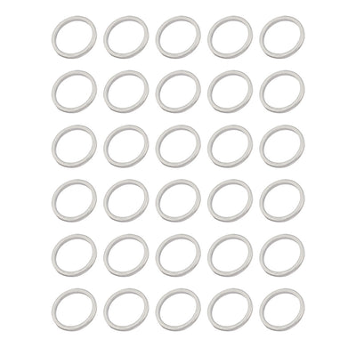 Harfington 18 mm x 22 mm x 2 mm Motorölablassschraube, Quetschdichtung, Aluminium-Unterlegscheibendichtungen, 30 Stück