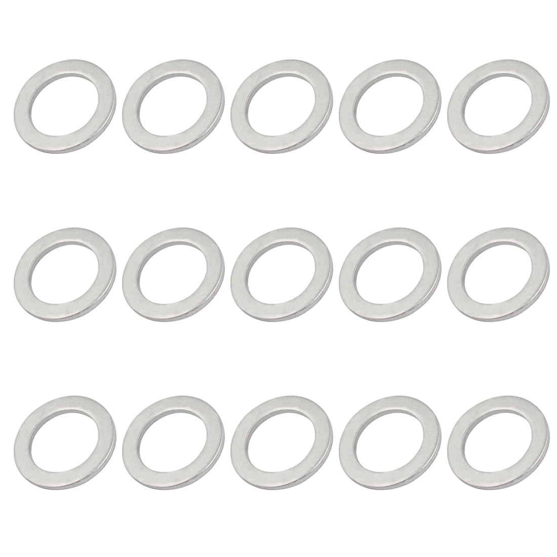 Harfington 18mmx27mmx2mm Engine Oil Drain Plug Crush Gasket Aluminum Washer Seals 15pcs