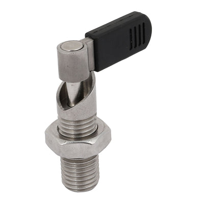 Harfington M12 Thread 6mm Pin Dia Stainless Steel Cam Action Indexing Plunger Lock-Out Type