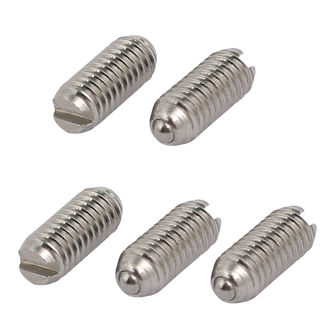 Harfington M3x7mm 304 Stainless Steel Body Slotted Ball Style Spring Plunger 5pcs