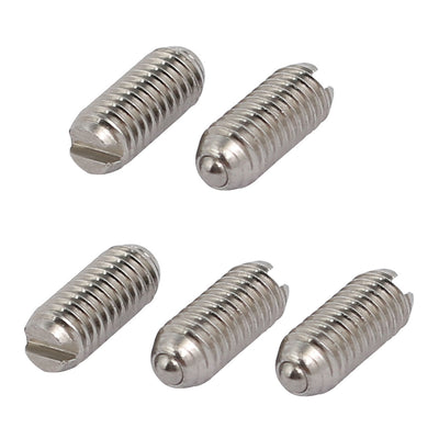 Harfington M3x7mm 304 Stainless Steel Body Slotted Ball Style Spring Plunger 5pcs