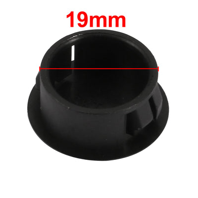 Harfington 19mm Dia Black Plastic Tubing Plug Door and Window Locking Hole Plugs