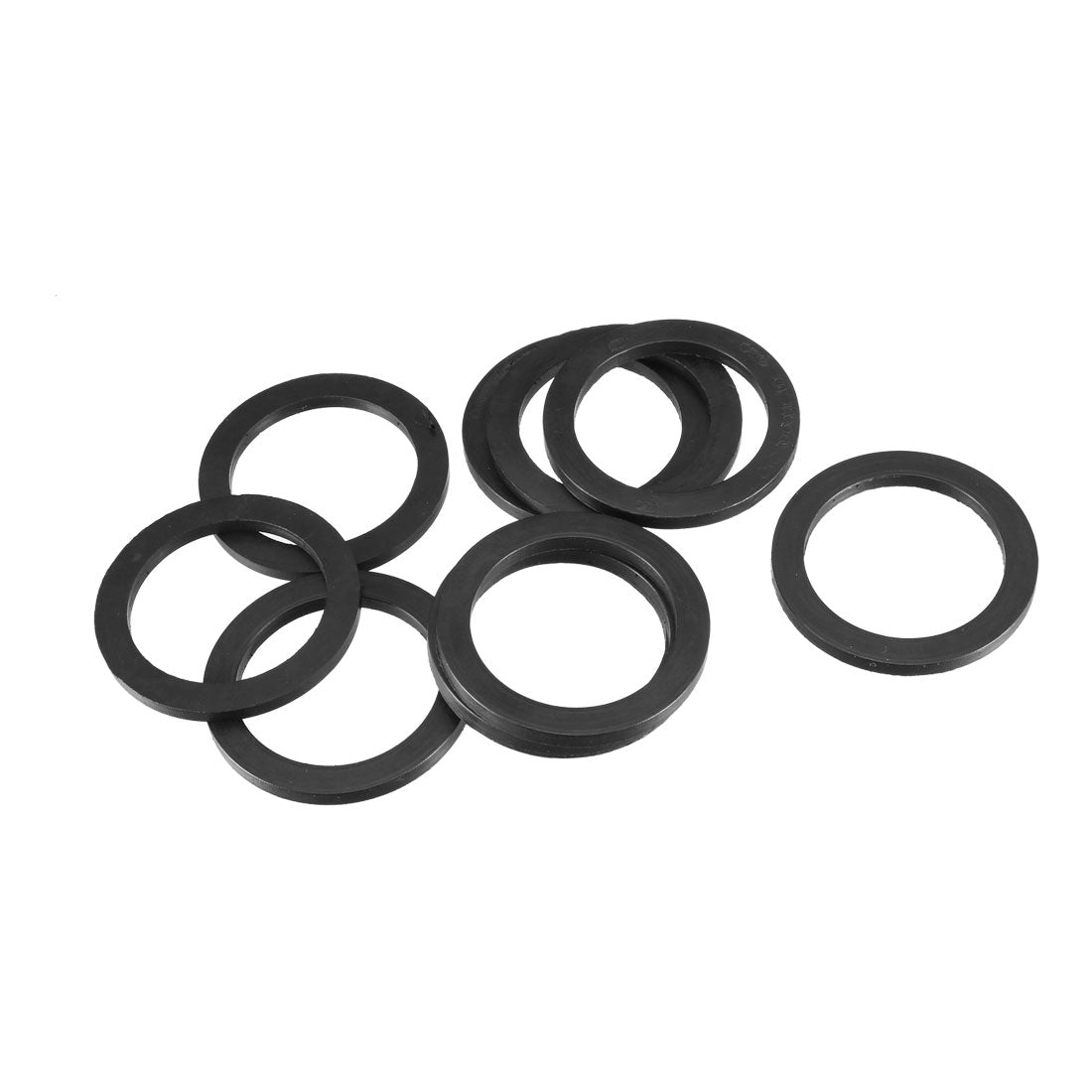 Harfington Rubber Round Flat Washer Assortment Size Flat Washers, Black Pack of 10