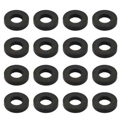 Harfington 16pcs Black Rubber Round Flat Washer Assortment Size 6x12x2.2mm Flat Washer