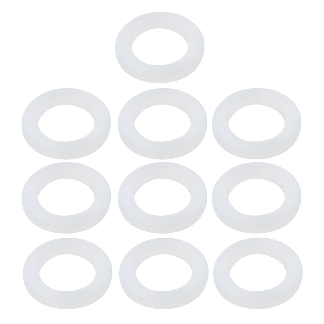 Harfington 10pcs White Silicone Round Flat Washer Assortment Size 19x31x3mm Flat Washer