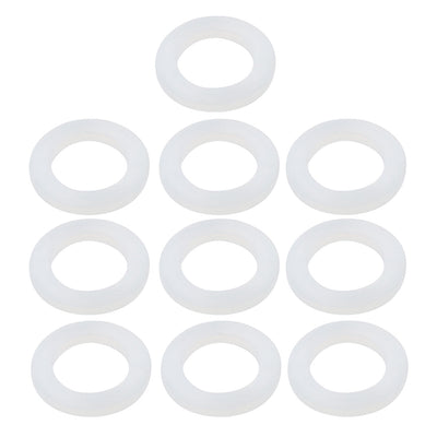 Harfington 10pcs White Silicone Round Flat Washer Assortment Size 19x31x3mm Flat Washer