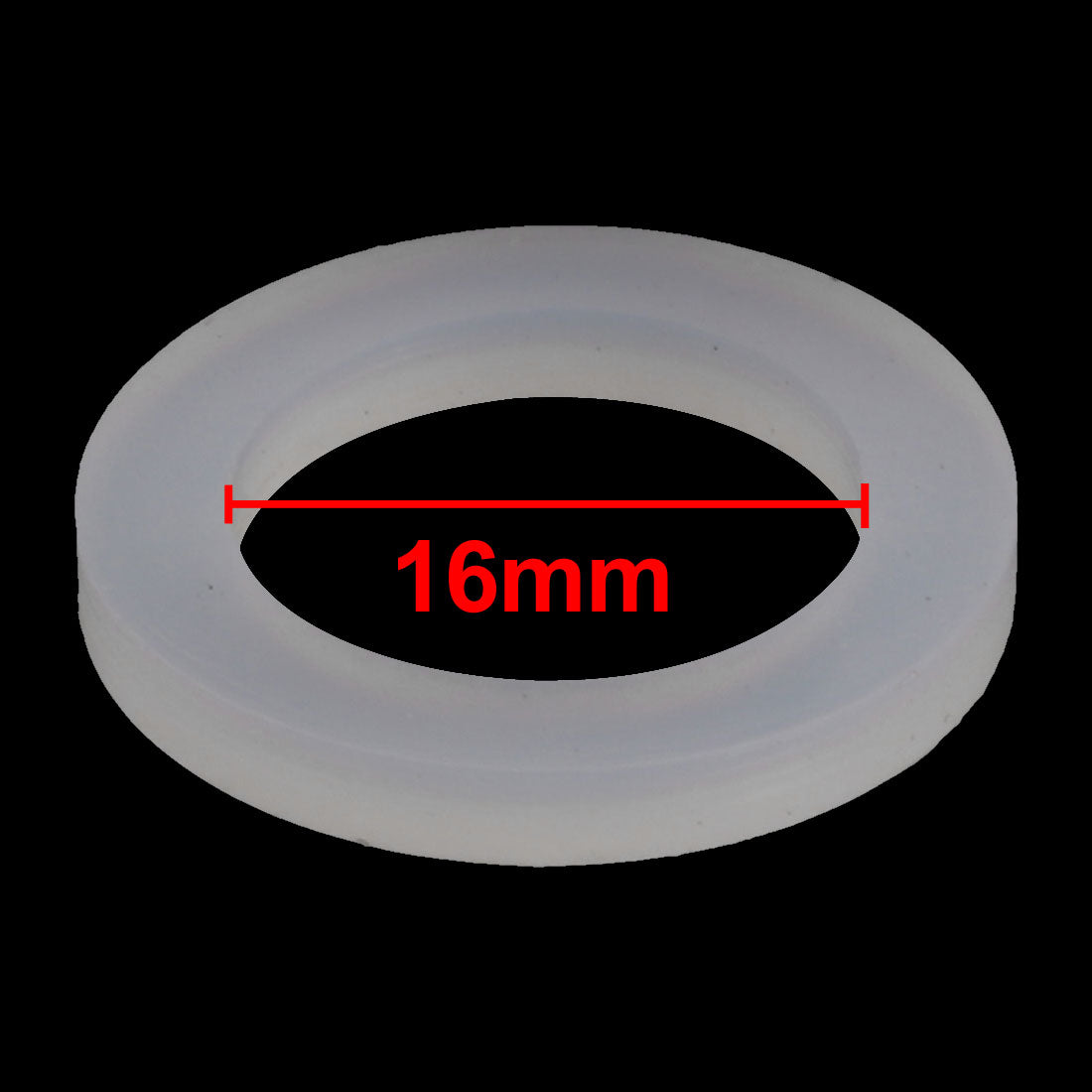 Harfington 40pcs Clear Silicone Round Flat Washer Assortment Size 16mmx24mmx3mm Flat Washer