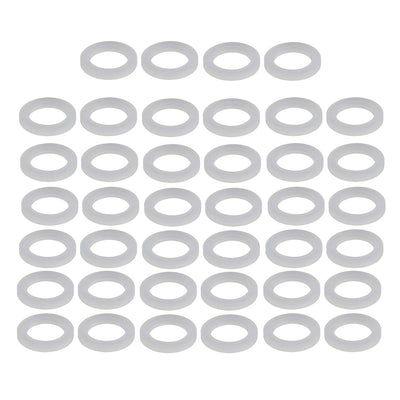 Harfington 40pcs Clear Silicone Round Flat Washer Assortment Size 16mmx24mmx3mm Flat Washer