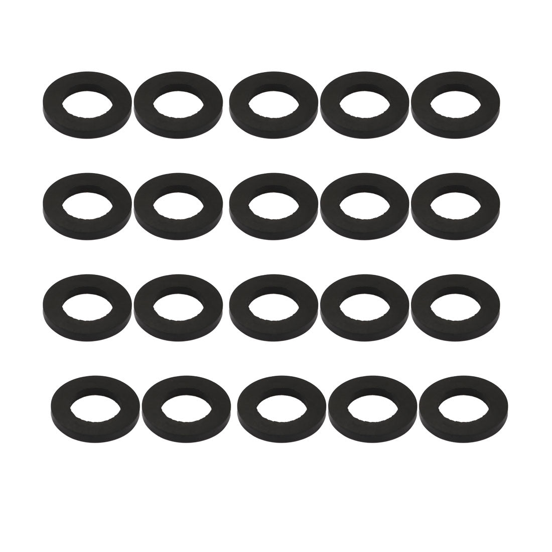 Harfington Nitrile Rubber Flat Washers for Screw Bolt Thick Assortment Pack of 20