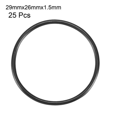 Harfington Nitrile Rubber O-Rings Metric Buna-N Sealing Gasket Black Pack of 25