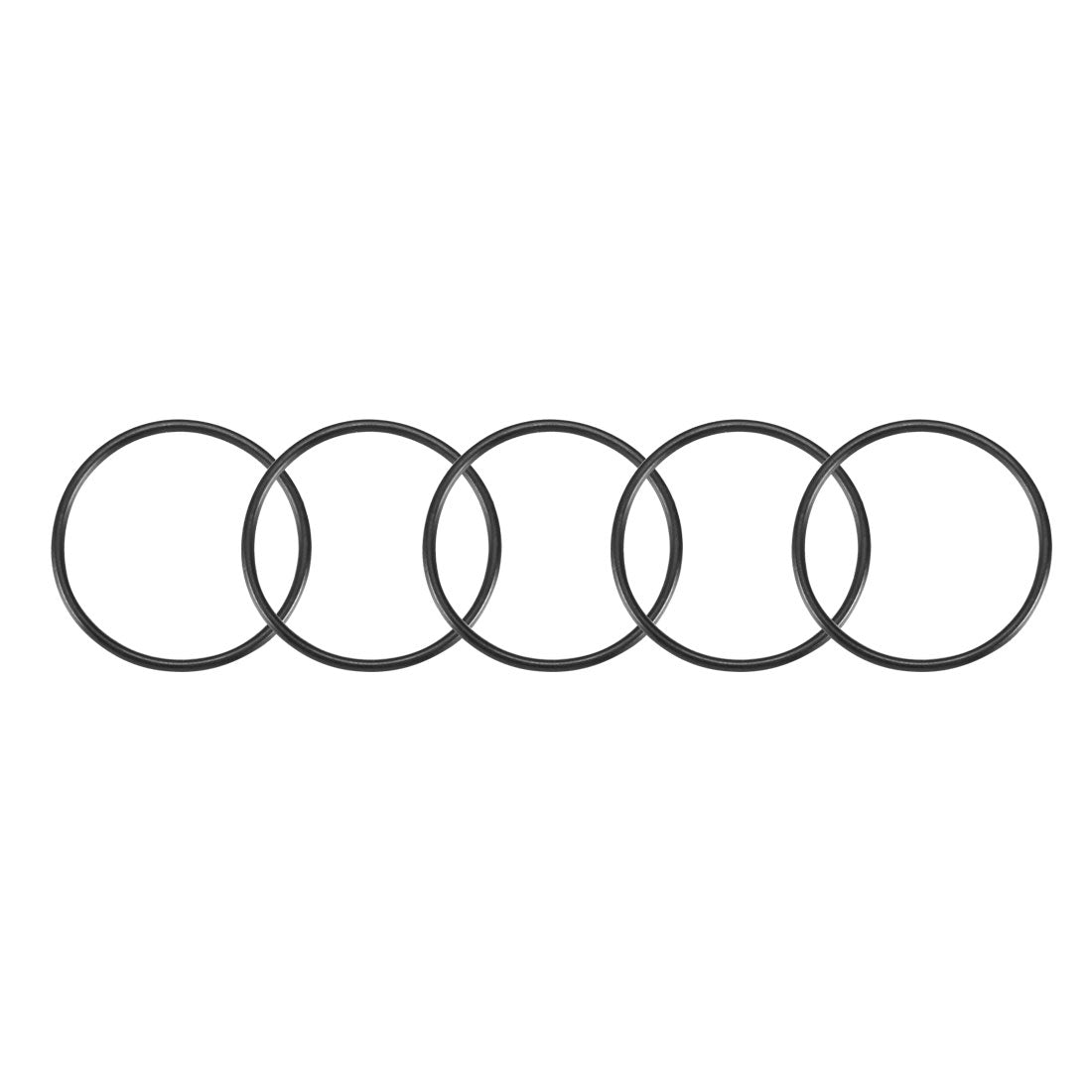 Harfington Nitrile Rubber O-Rings Metric Buna-N Sealing Gasket Black Pack of 25