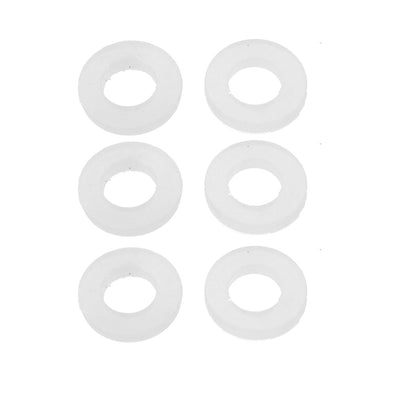 Harfington 6pcs 10mm x 19mm White Sealing Ring O-shape Rubber Grommet 3mm Thickness