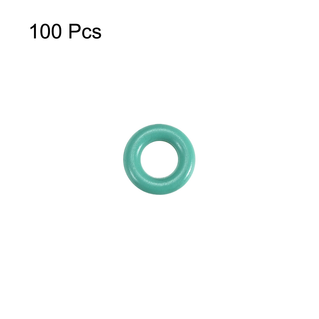 Harfington Fluorine Rubber O-Rings, FKM Seal Gasket for Vehicle Machinery Plumbing, Green, Pack of 100