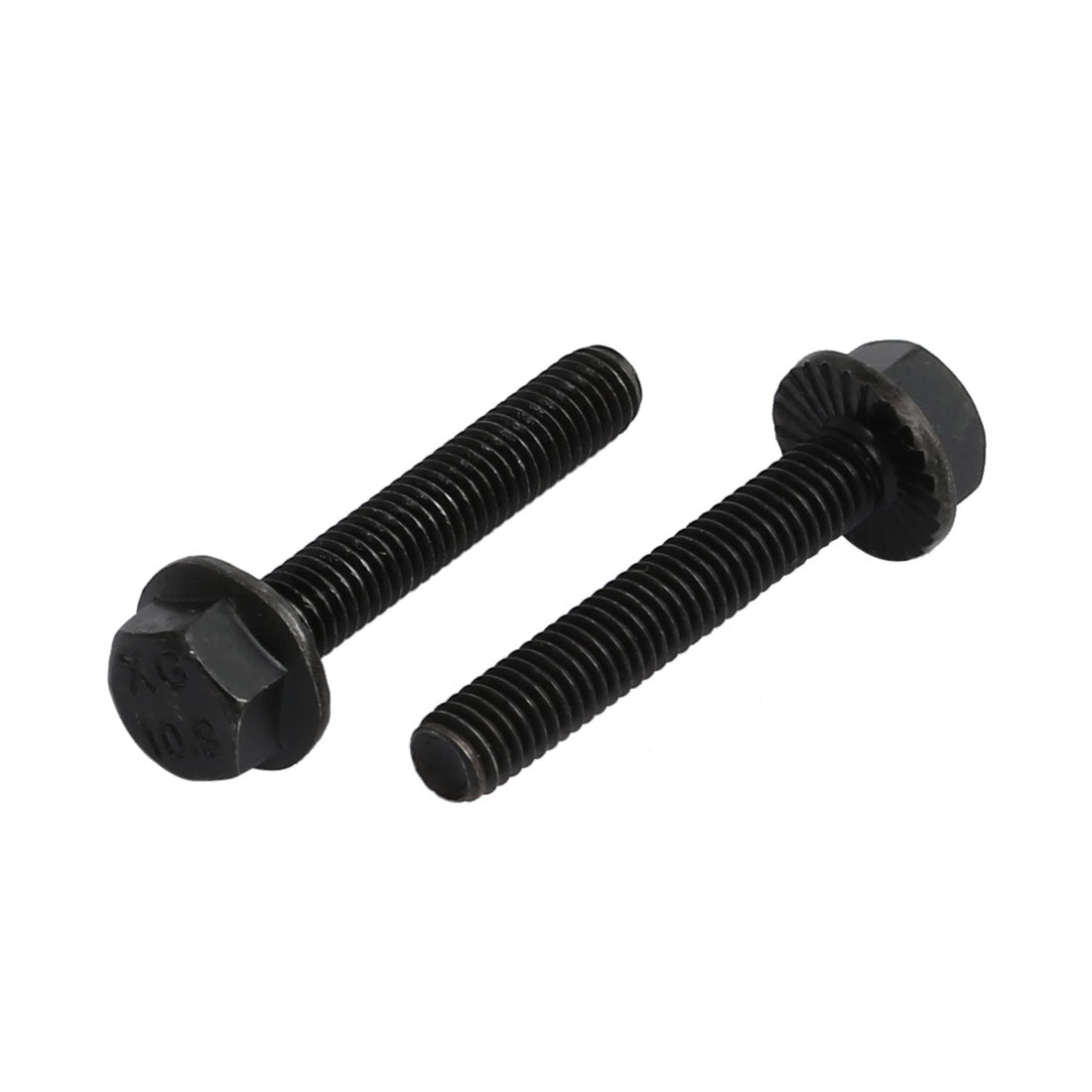 Harfington 20pcs M6x35mm Grade 10.9 40CR Hex Serrated Flange Bolt Frame Cap Screw