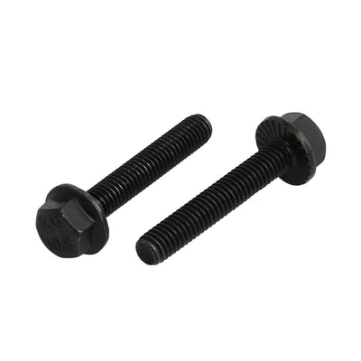 Harfington 20pcs M6x35mm Grade 10.9 40CR Hex Serrated Flange Bolt Frame Cap Screw