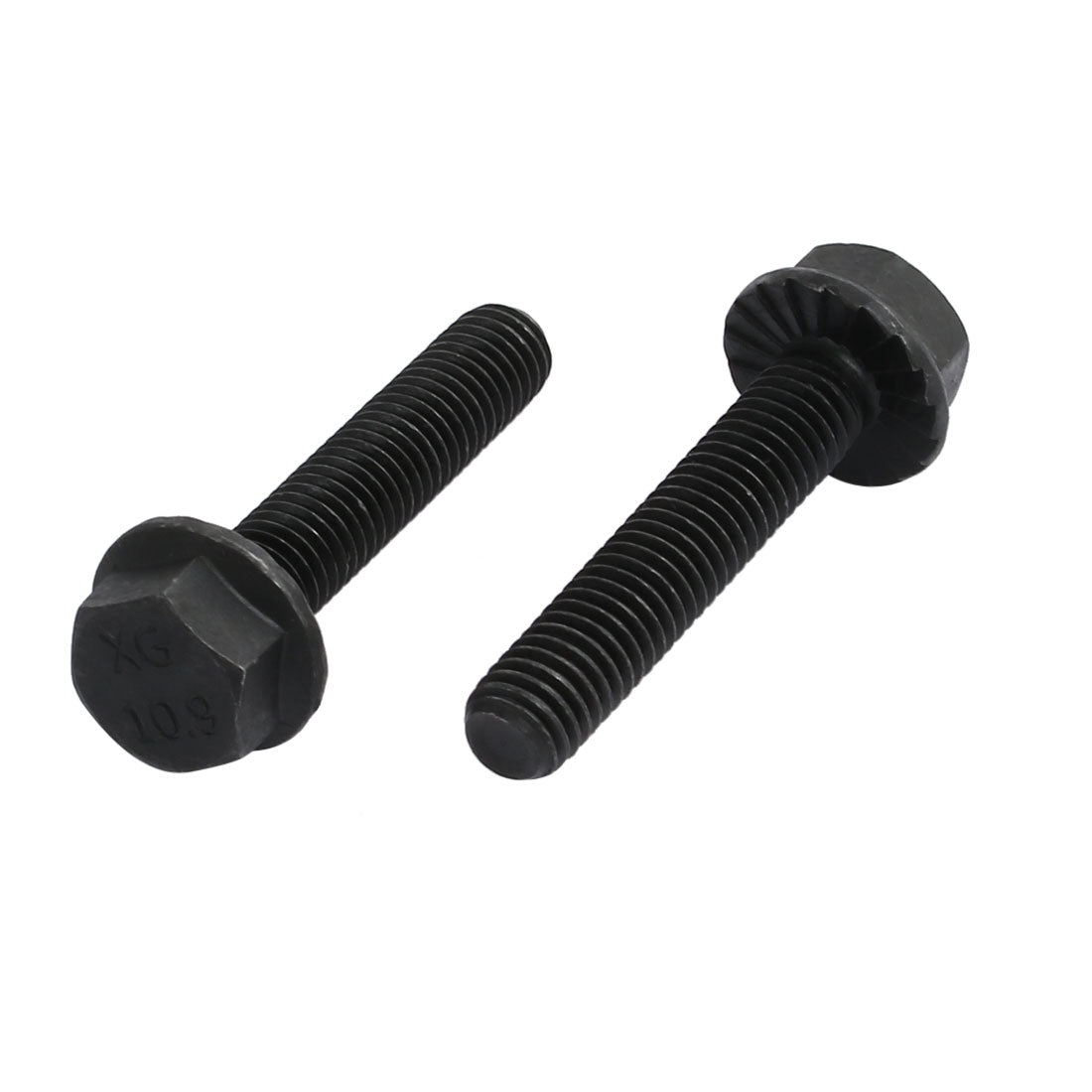 Harfington 8pcs M8x40mm Grade 10.9 40CR Hex Serrated Flange Bolt Frame Cap Screws