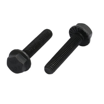 Harfington 8pcs M8x40mm Grade 10.9 40CR Hex Serrated Flange Bolt Frame Cap Screws