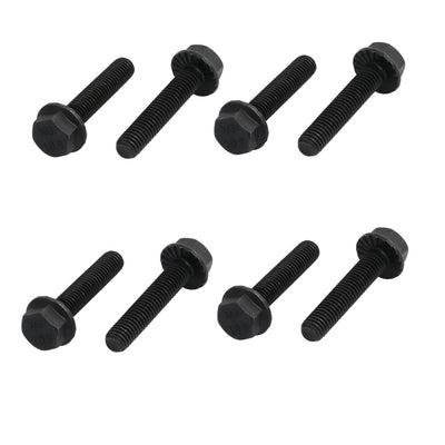 Harfington 8pcs M8x40mm Grade 10.9 40CR Hex Serrated Flange Bolt Frame Cap Screws