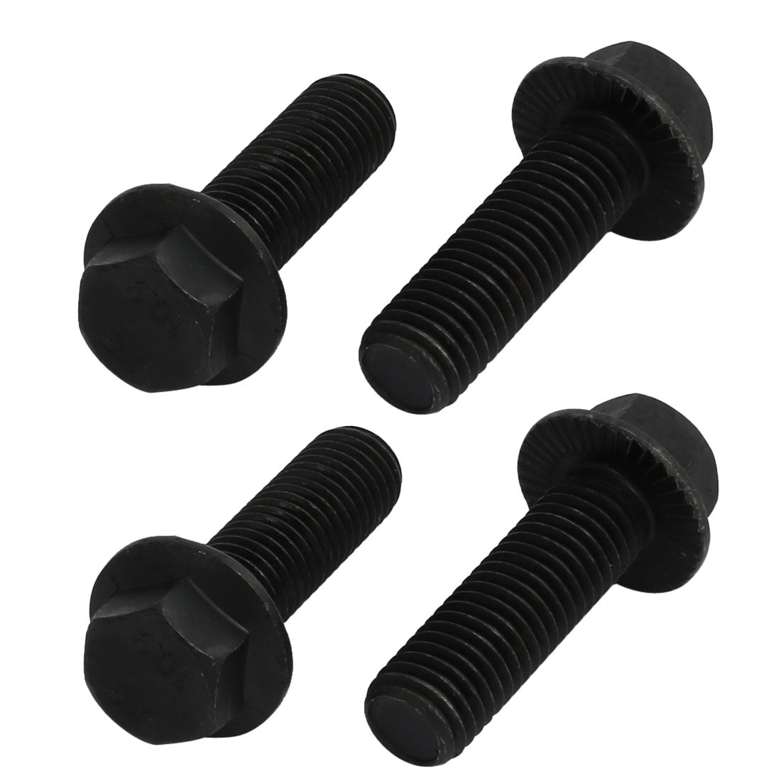 Harfington 4pcs M14x45mm Grade 10.9 40CR Hex Serrated Flange Bolt Frame Cap Screws