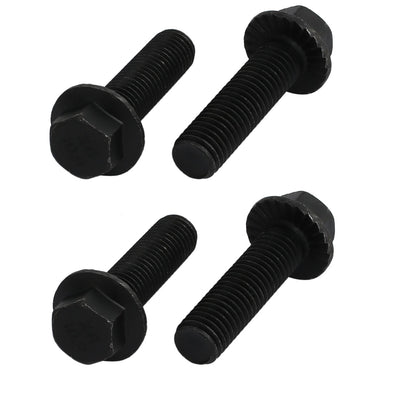 Harfington 4pcs M14x50mm Grade 10.9 40CR Hex Serrated Flange Bolt Frame Cap Screws