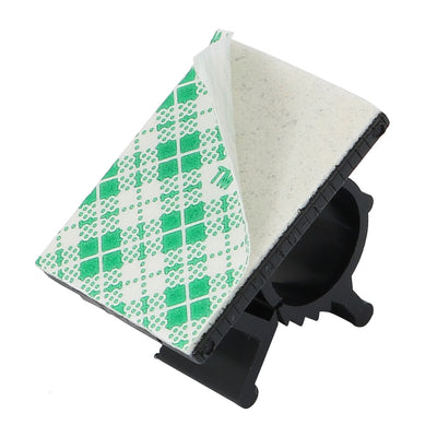 Harfington 50pcs Adjustable Self Adhesive Double Slot Cable Clip Organizer Management Black