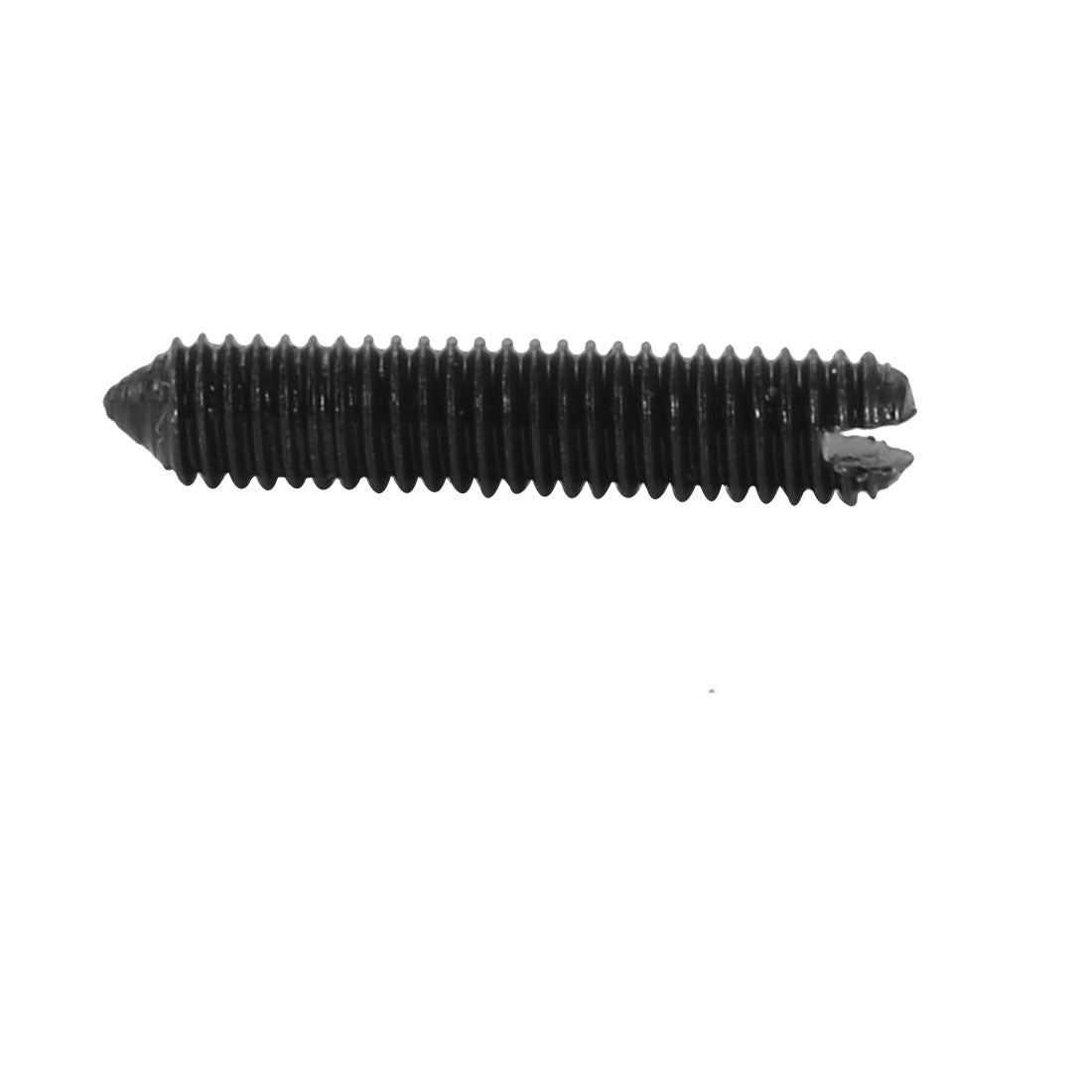 Harfington 100 Pcs M3x15mm Carbon Steel Slotted Drive Cone Point Grub Screw