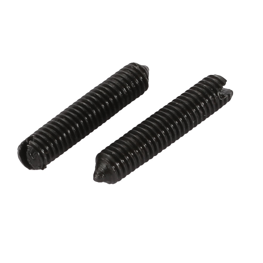 Harfington 100 Pcs M3x15mm Carbon Steel Slotted Drive Cone Point Grub Screw