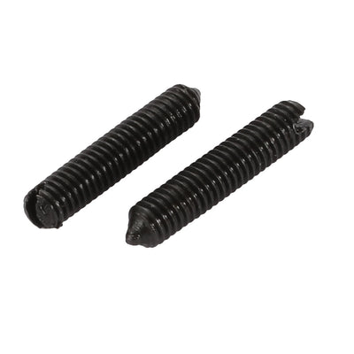 Harfington 100 Pcs M3x15mm Carbon Steel Slotted Drive Cone Point Grub Screw