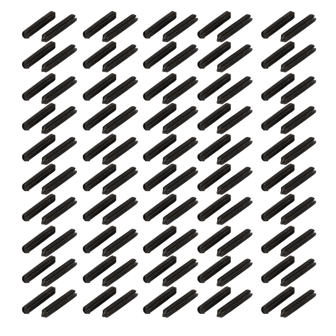 Harfington 100 Pcs M3x15mm Carbon Steel Slotted Drive Cone Point Grub Screw