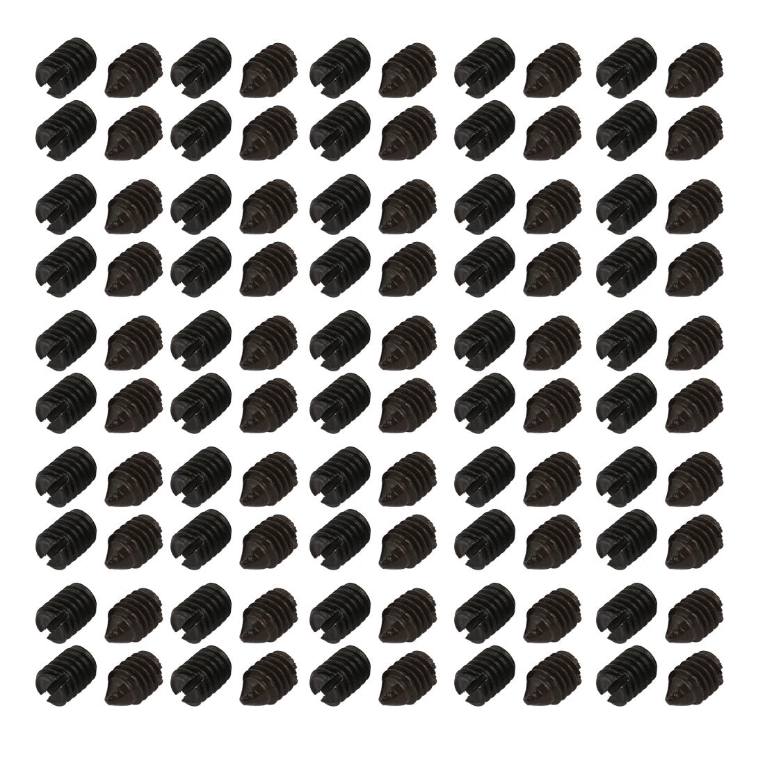 Harfington 100 Pcs M4x6mm Carbon Steel Slotted Drive Cone Point Grub Screw