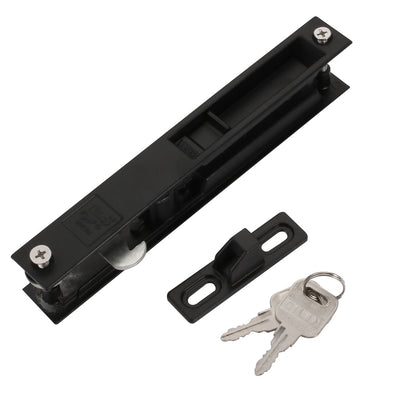 Harfington 183mm Length Zinc Alloy Black Window Lock and Keeper w Keys