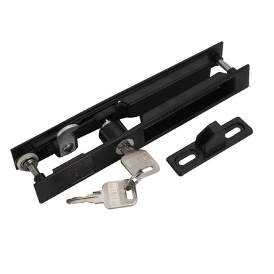 Harfington 183mm Length Zinc Alloy Black Window Lock and Keeper w Keys