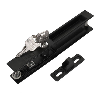 Harfington 183mm Length Zinc Alloy Black Window Lock and Keeper w Keys