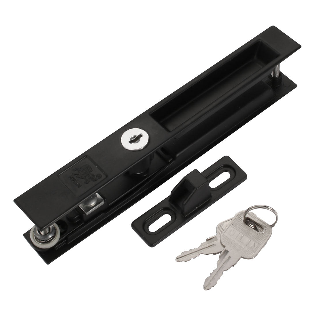 Harfington 183mm Length Zinc Alloy Black Window Lock and Keeper w Keys