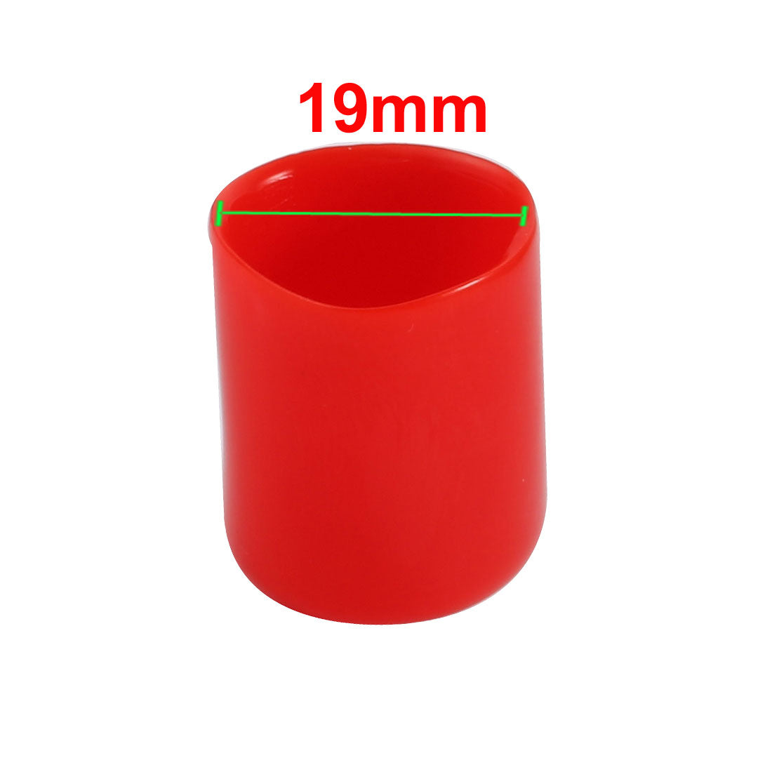 Harfington 19mm Inner Dia PVC Flexible Vinyl End Cap Screw Thread Protector Cover Red