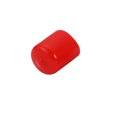Harfington 19mm Inner Dia PVC Flexible Vinyl End Cap Screw Thread Protector Cover Red