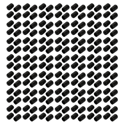 Harfington 150Pcs 8mm Inner Dia PVC Flexible Vinyl End Cap Screw Thread Protector Black