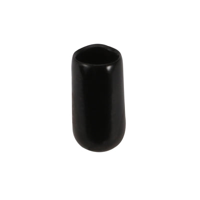 Harfington 150Pcs 6mm Inner Dia PVC Flexible Vinyl End Cap Screw Thread Protector Black