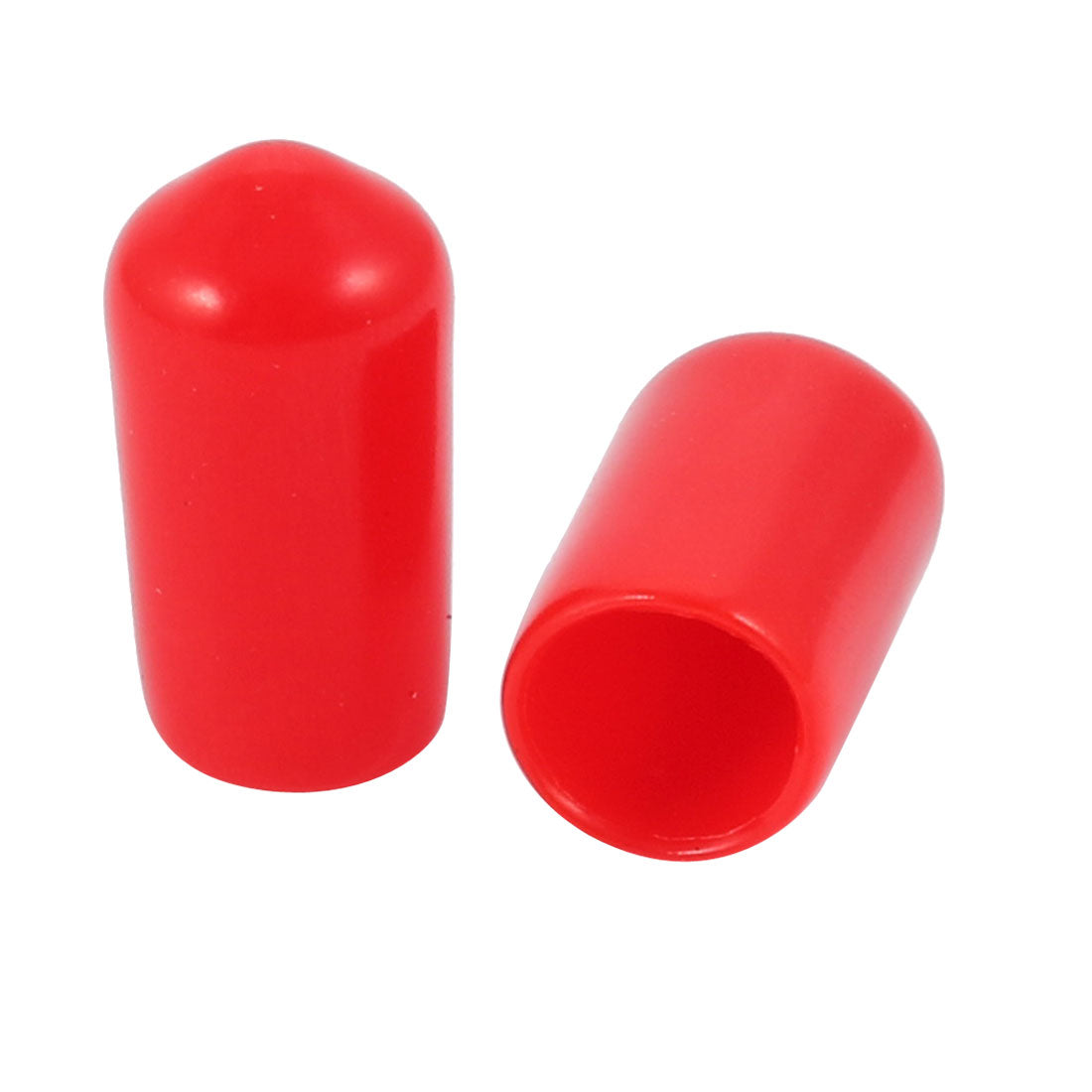 Harfington 150Pcs 7mm Inner Dia PVC Flexible Vinyl End Cap Screw Thread Protector Cover Red
