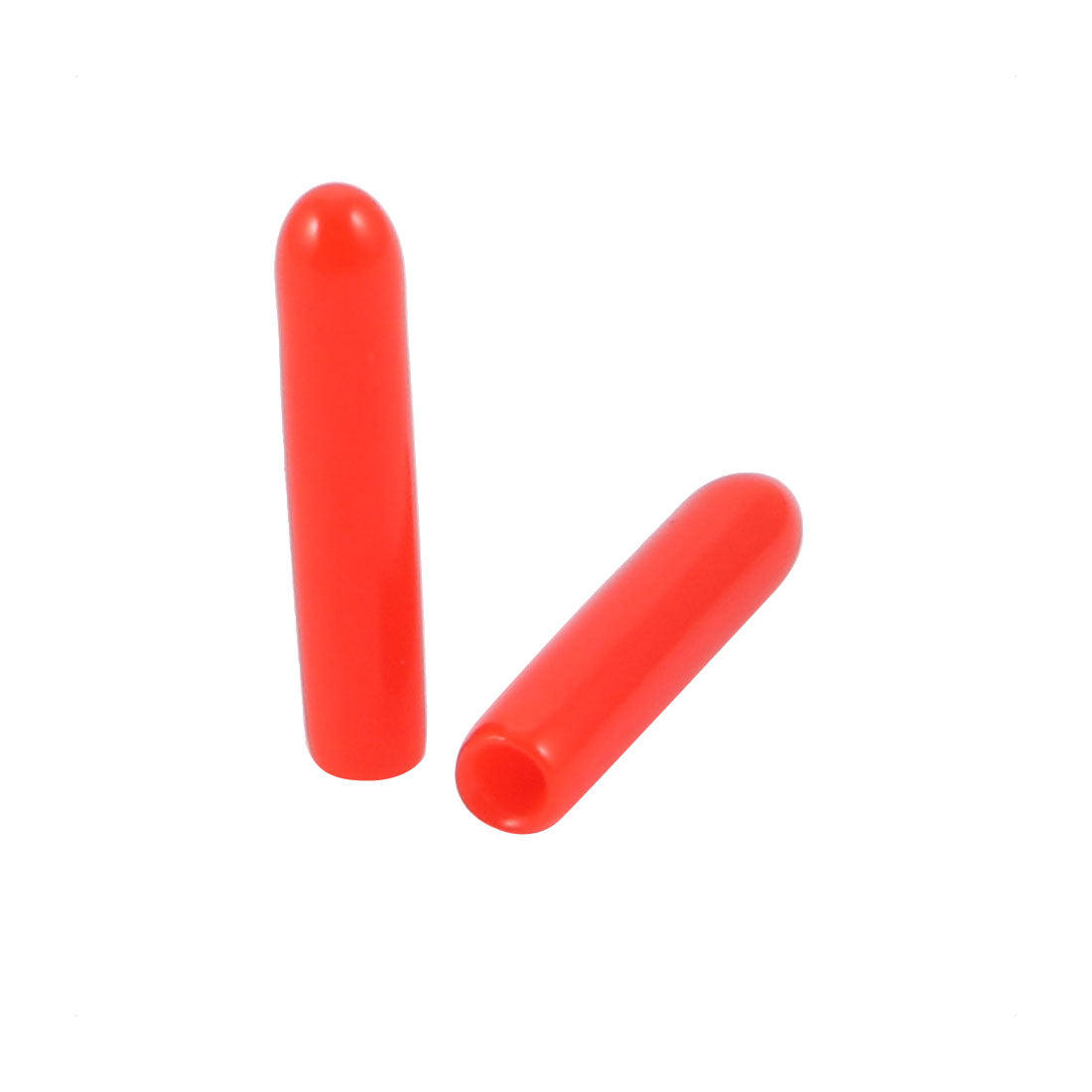 Harfington 150Pcs 1.8mm Inner Dia PVC Flexible Vinyl End Cap Screw Thread Protector Cover Red