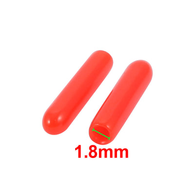 Harfington 150Pcs 1.8mm Inner Dia PVC Flexible Vinyl End Cap Screw Thread Protector Cover Red
