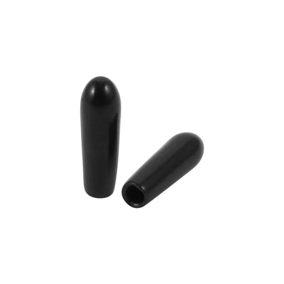 Harfington 150Pcs 2mm Inner Dia PVC Flexible Vinyl End Cap Screw Thread Protector Cover Black