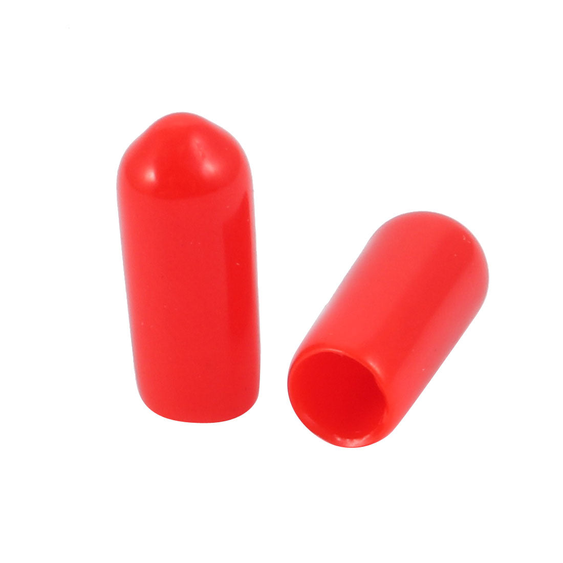 Harfington 150Pcs 5mm Inner Dia PVC Flexible Vinyl End Cap Screw Thread Protector Cover Red