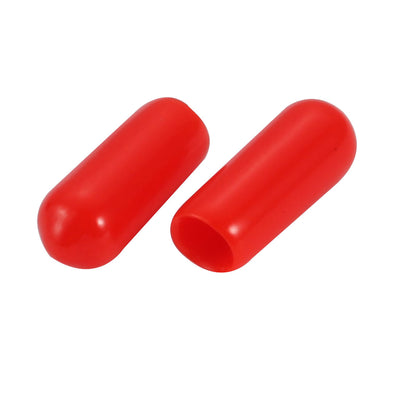 Harfington 150pcs 4.5mm Inner Dia PVC Flexible Vinyl Cap Screw Thread Protector Cover Red