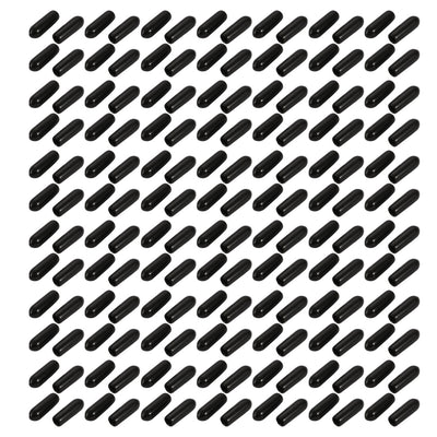 Harfington 150pcs 3.5mm Inner Dia PVC Flexible Vinyl Cap Screw Thread Protector Cover Black