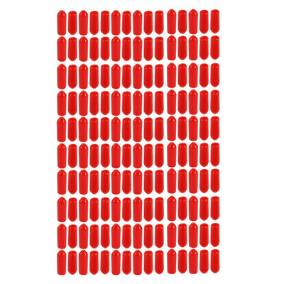 Harfington 150pcs 4mm Inner Dia PVC Flexible Vinyl Cap Screw Thread Protector Cover Red