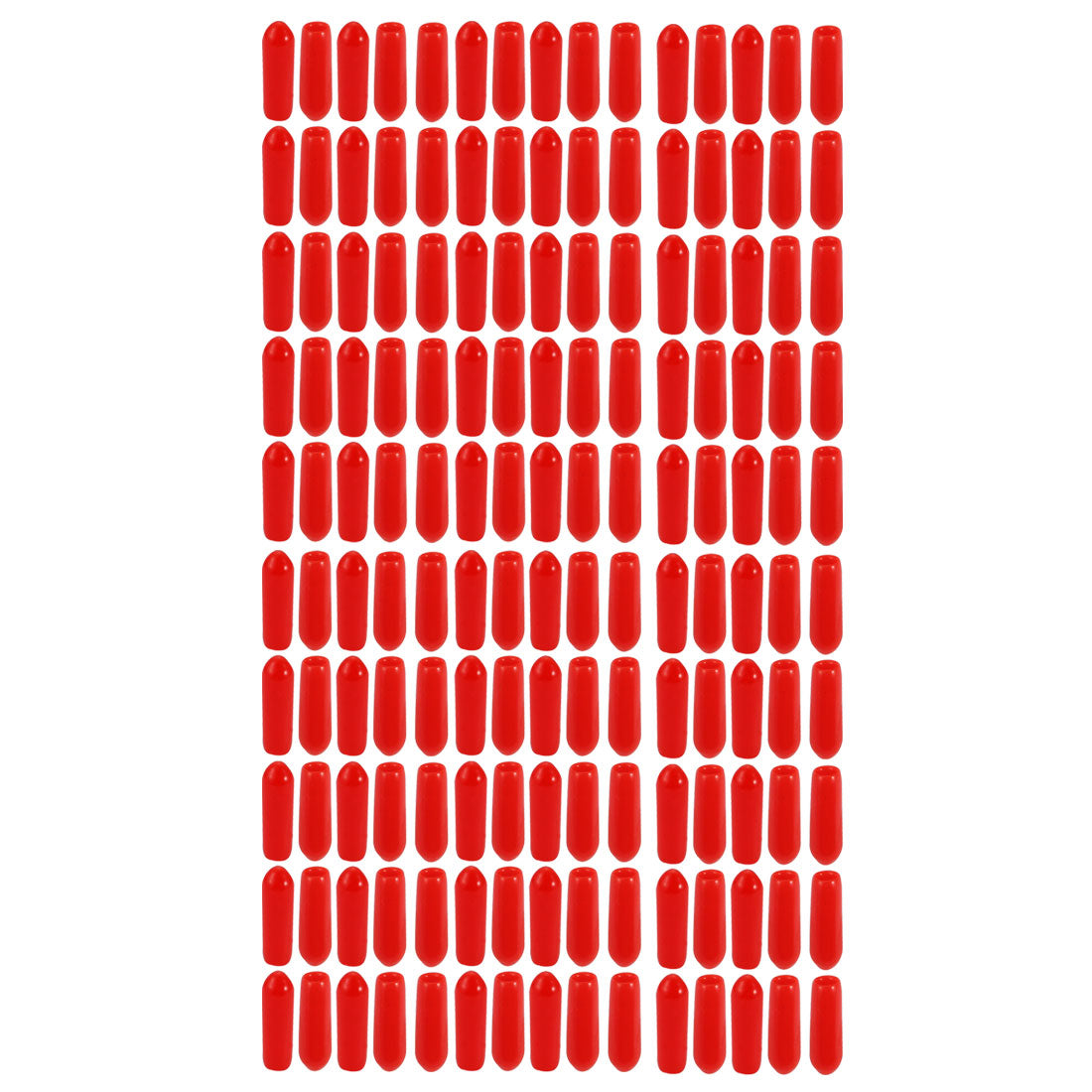 Harfington 150pcs 3mm Inner Dia PVC Flexible Vinyl Cap Screw Thread Protector Cover Red